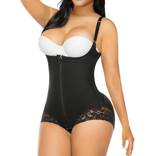 YIANNA Fajas Colombianas Shapewear for Women Postpartum Tummy Control Body Shaper Butt Lifter Bodysuit