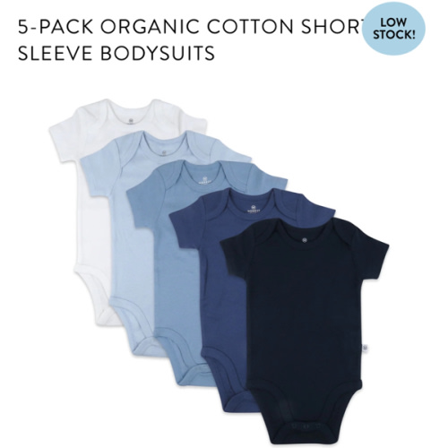5-Pack Organic Cotton Short Sleeve Bodysuits | Honest Baby Clothing