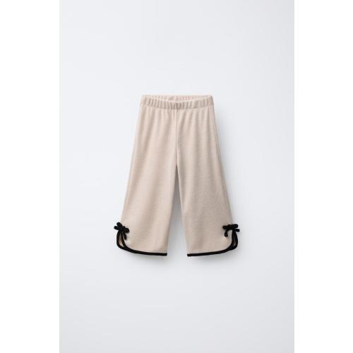 CONTRAST BOW SOFT TOUCH CULOTTES - Sand | ZARA United States