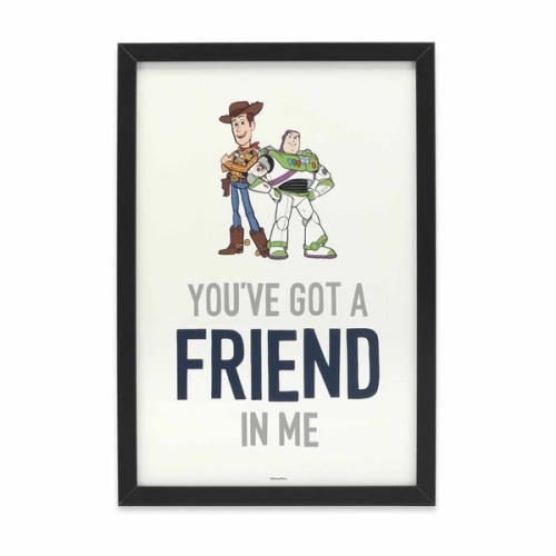 Disney Pixar Toy Story You've Got a Friend In Me Woody & Buzz Framed Wall Decor