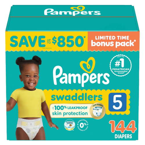 Pampers Swaddlers Diapers, Size 5