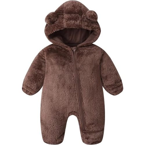 Newborn Baby Boy Snowsuit Toddler Girl Infant Fleece Winter Coat | LECHARMEBB