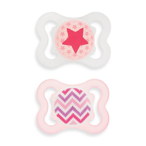 MAM Mini Air Pacifiers, Binky for 0-6 Months, BPA-Free Silicone Nipple, Ideal for Sensitive Skin & Breastfed Newborns, Easy to Clean, Developed with Medical Experts, 2 Count Binkies, Sterilizer Case