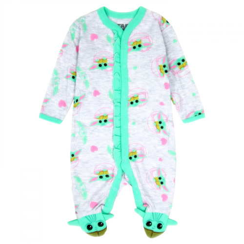 Star Wars Grogu Smiles All Over Print Infant Footed Pajamas