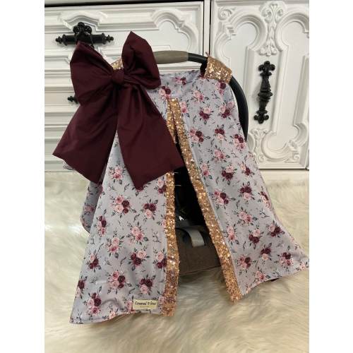 Floral car seat canopy