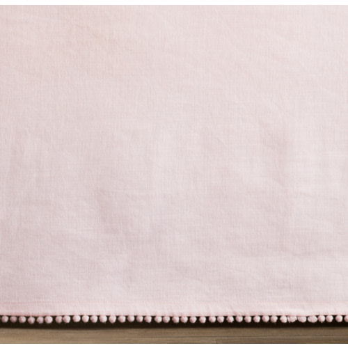 Petite Pom-Pom Linen-Cotton Crib Skirt | RH Baby & Child