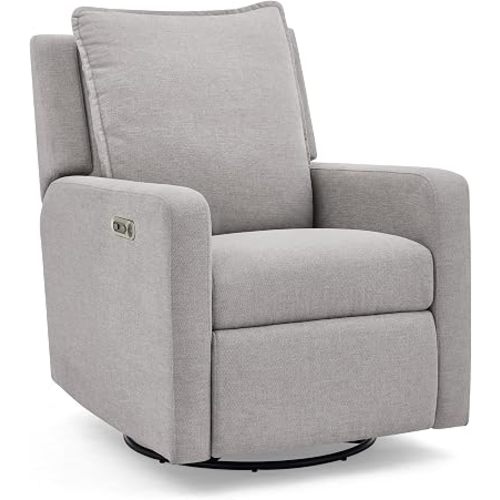 babyGap Harlowe Power Recliner with USB-A & Charging Port by Delta Children - Greenguard Gold Certified – Stain-Resistant Performance Fabric is Oeko-TEX Standard 100 Certified, Ash