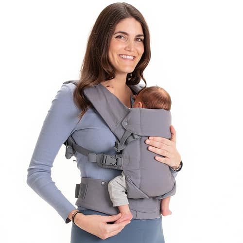 Beco Baby Carrier Gemini Newborn to Toddler-Front, Back and Hip Seat Carrier,Baby Carrier Backpack & Baby Front Carrier with Adjustable Seat,Ergonomic Baby Holder 7-35lbs (Grey)
