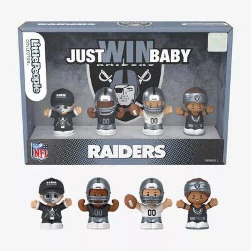 Fisher Price Little People x NFL Collector Las Vegas Raiders Figure 4-Pack