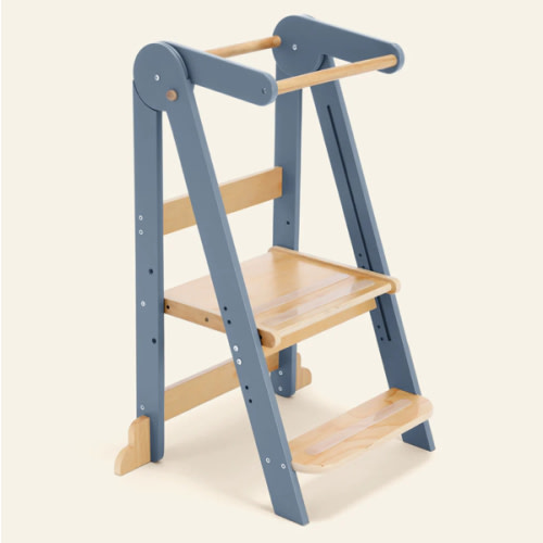 HARPPA Nordi | Foldable Toddler Tower – Compact Montessori-Inspired Standing Tower for Ages 2–6, Wooden Convertible Tower for Kitchen, Bathroom & More