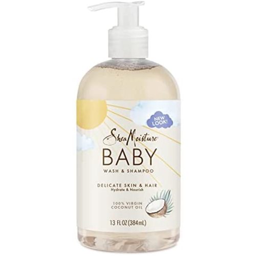SheaMoisture Baby Wash and Shampoo for Baby Skin 100% Virgin Coconut Oil Cruelty Free Skin Care 13 oz