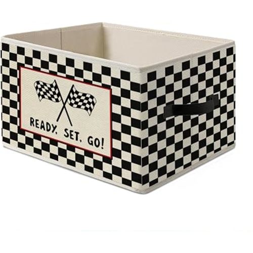 Race Car Room Toy Storage Bins Box,Kids Room Decor for Boys