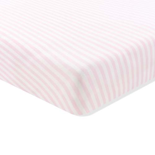 Crib Sheet in Small Sakura Stripe