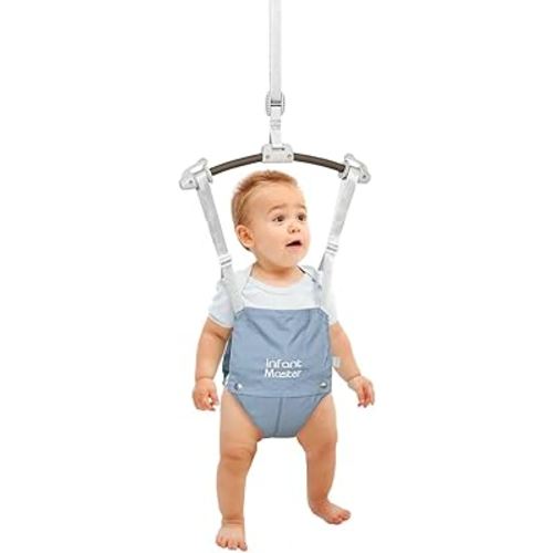 Infant Master Doorway Jumper, Johnny Jumper w/Adjustable Seat Bag, Durable Baby Door Bouncer & Swing Jumper w/Steel Spring, Wise Gift Choice for Infant & Toddler, Easy to Use, Blue