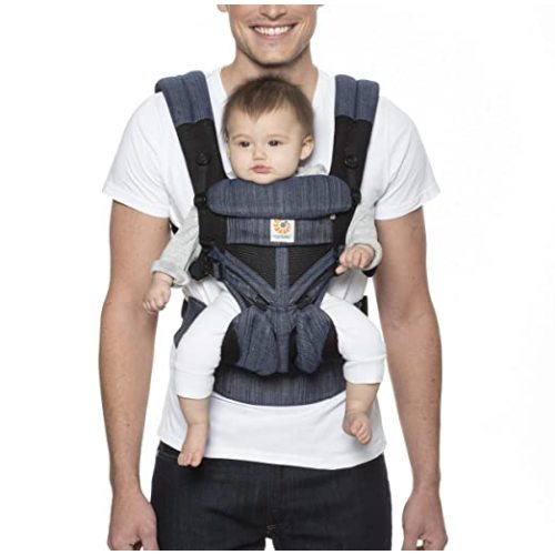 Ergobaby Omni 360 All-Position Baby Carrier for Newborn to Toddler with Lumbar Support & Cool Air Mesh (7-45 Lb), Classic Weave