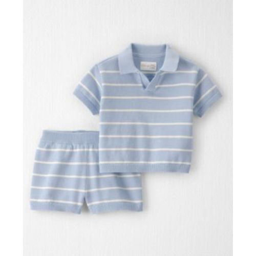 Baby Boys' Organic Cotton Striped Top and Shorts, 2-Piece Set