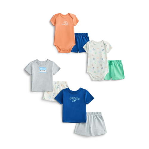 Wonder Nation Baby Boys Mix and Match Outfit Set, 8-Piece Sizes 0M-24M