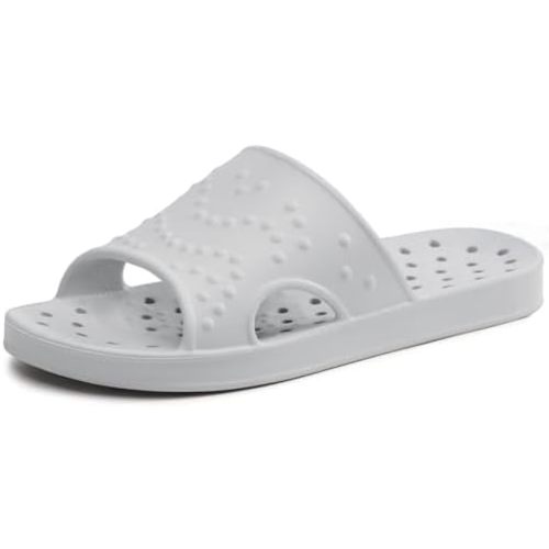 shevalues Shower Shoes for Women Men with Arch Support Quick Drying Pool Slides Lightweight Beach Sandals with Drain Holes