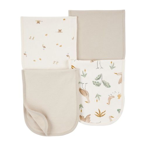 Baby Carter's 4-Pack Stork Print Burp Cloths