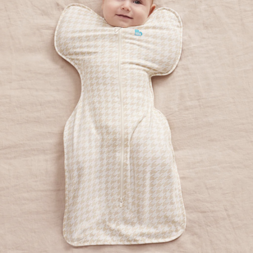 Swaddle Up™ 1.0 TOG Cotton Tan Houndstooth