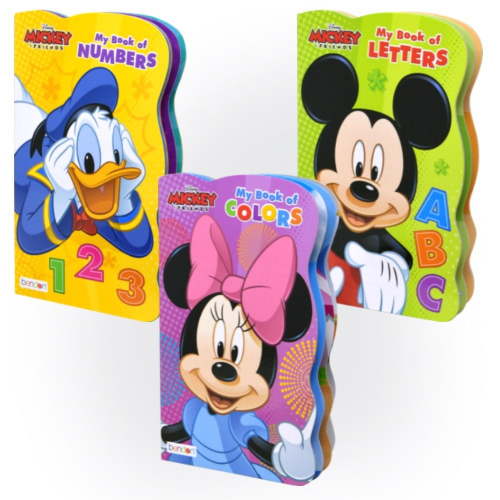 Disney 5"x8" Shaped Board Book 3 Assorted (Mickey, Minnie, Donald)