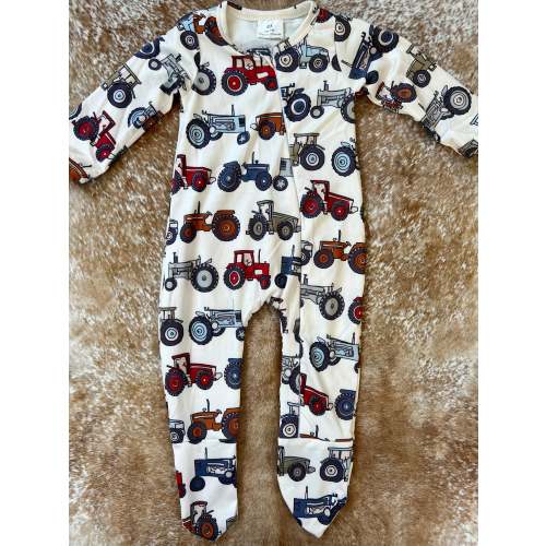 Retro Tractor Footie - Preorder