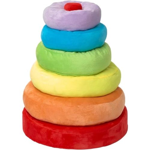 Excellerations Giant Plush Rainbow Stacking Ring, 6 Months+
