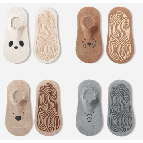 Into The Wild Short- 4 Pairs of Stay-On Baby & Toddler Non-Slip Socks | 1-3 years
