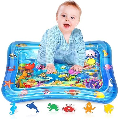 WEARXI Baby Toys Tummy Time Mat Premium Water Play Mat, Baby Essentials Shower Gifts, Baby Toys for Infants and Toddlers 3 to 24 Months Supports Growth, Easter Gifts for Kids