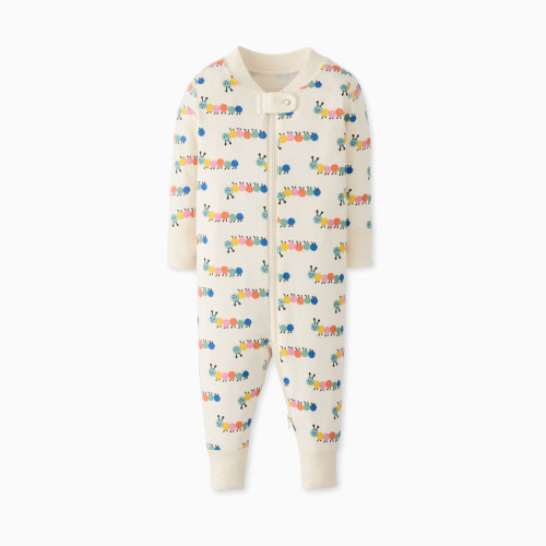 Hanna Andersson Baby Organic Cotton Footless Sleeper - Colorful Caterpillar, 0-3 M