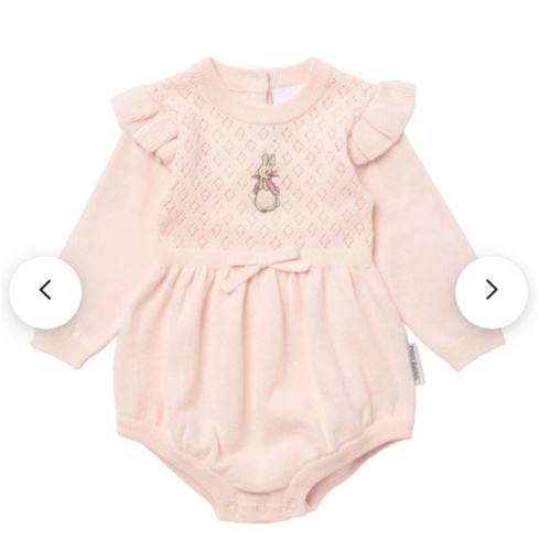 Pointelle Knitted Bodysuit in Pink