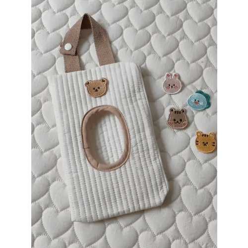 1pc Cartoon Bear Pattern Cute Tissue Paper Holder, Car Wet Wipes Case Box, Portable Tissue Box Organizer | SHEIN USA