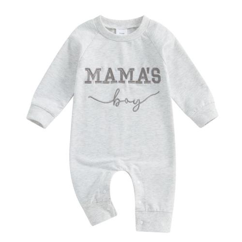 Baby Boy Fall Outfit Newborn Jumpsuit Infant Mama's Boy Lon - TikTok Shop