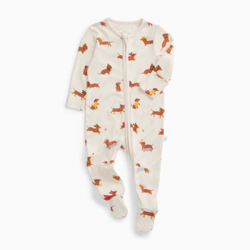 Shop Sausage Dog Clever Zip Baby Pajamas with Two-Way Zip | 3-6 M