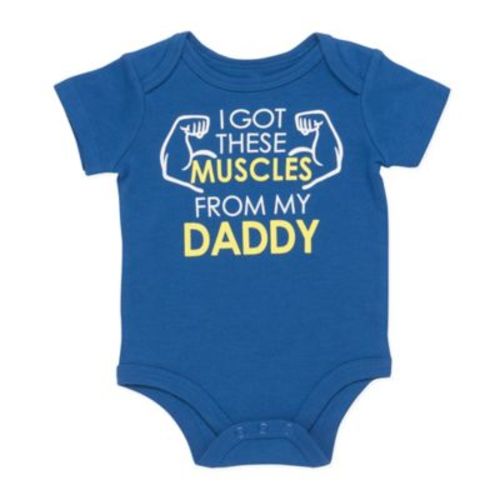 Baby Starters® "I Got These Muscles from My Daddy" Bodysuit in Blue - BLUE - NEWBORN