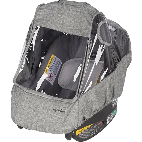 Evenflo Infant Car Seat Weather Shield, Rain Cover, Ventilated Panels (Gray Melange)