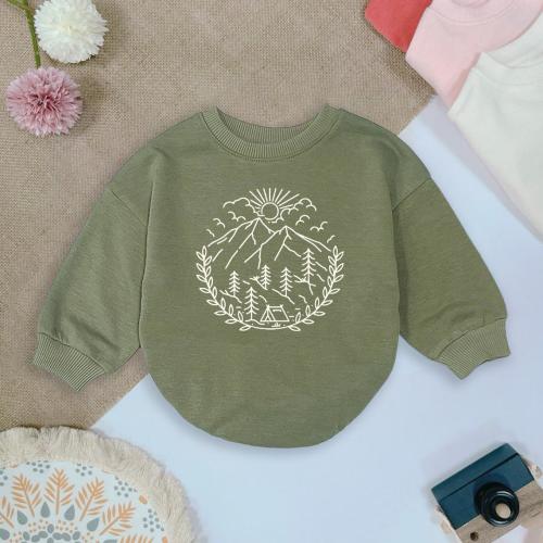 Handmade Mountain Nature Baby Romper: Camping Adventure Outfit