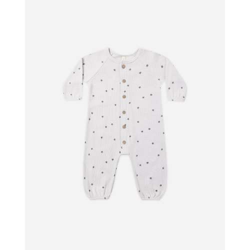 Waffle Long Sleeve Jumpsuit Stars – Quincy Mae