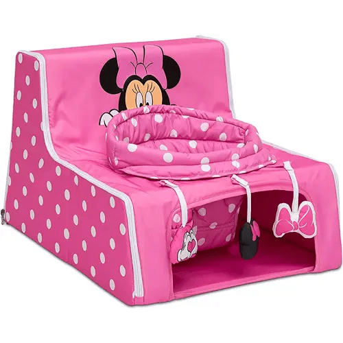 Disney Minnie Mouse Sit N Play Portable Activity Seat for Babies by Delta Children – Floor Seat for Infants