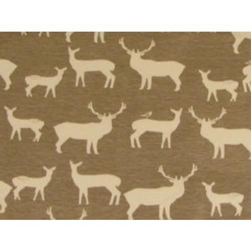 Organic Elk Crib Sheet: Gender Neutral Woodland Deer, Mini Co-sleeper