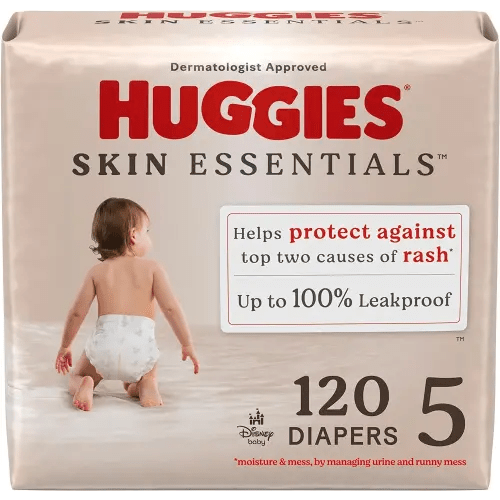 Huggies Size 5 Diapers,(27+ lbs), 120 Count (2 Packs of 60)