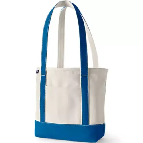 Medium 5 Pocket Open Top Canvas Tote Bag | Lands' End