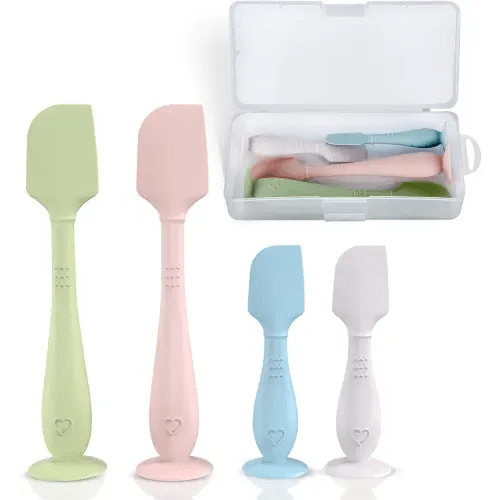 4-Pack Diaper Cream Spatula with Travel Box, Soft Baby Butt Spatula – Silicone Butt Paste Spatula  Convenient Diaper Spatula & Skin-Friendly Baby Butt Spatula Any Store/Brand