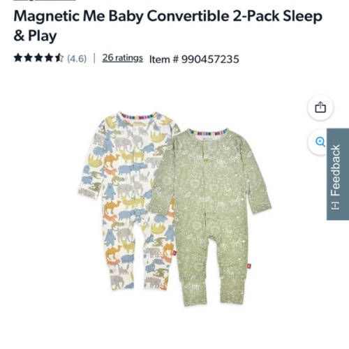 Magnetic Me Baby Convertible 2-Pack Sleep & Play - Samsclub.com
