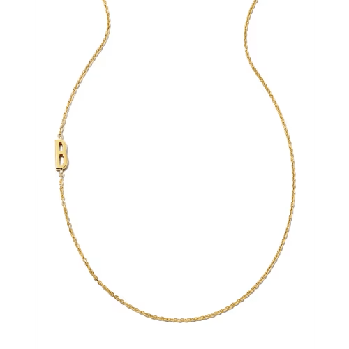 Letter B Inline Initial Necklace in 18k Gold Vermeil | Kendra Scott