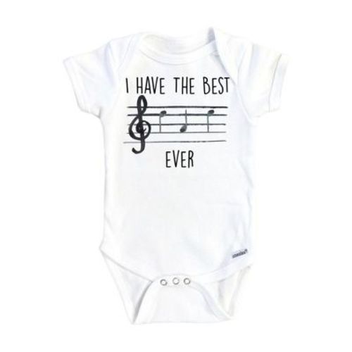 Best Dad Musician Onesie® Baby Boy Girl Clothes Infant Bodysuit Funny Cute Newborn Gs1 White 12m Onesie®