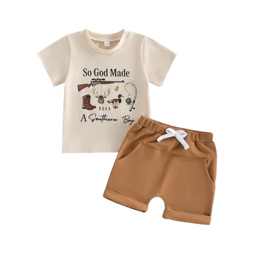 Kupretty Toddler Baby Boy Clothes Summer Outfit Animals Shirt Shorts Set | 6 12 18 24 Months 2T 3T 4T 5T Baby Boy Clothing Set Toddler Summer Outfit Short Sleeve Tee T-Shirts & Shorts Set