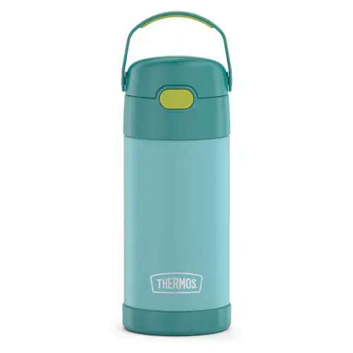 Water Bottle with Straw | Kids 12oz Stainless Steel Water Bottle – Thermos Brand