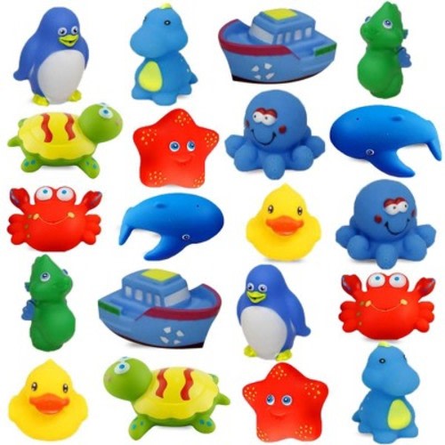 Dimple 20pc Floating Bath Toys Sea Animal Squirters Set for Toddlers & Kids, Multicolor