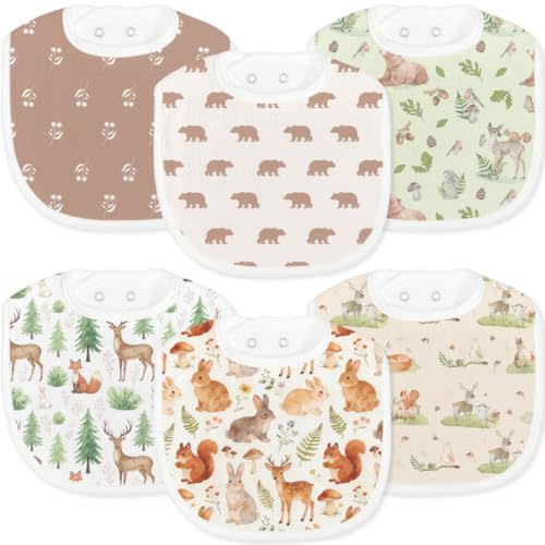 Baby Bibs for Baby Boys Girls 6-Pack